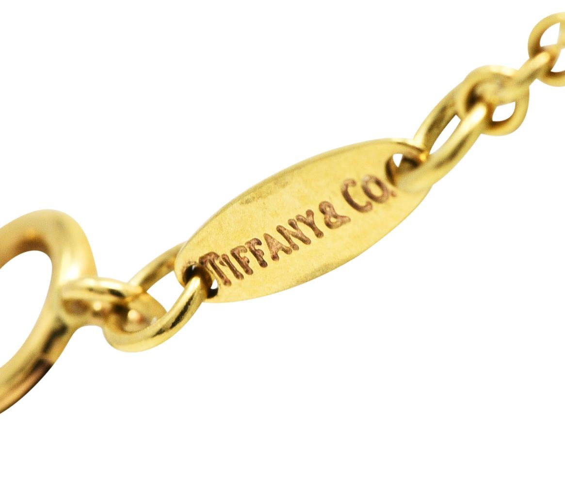 Women's or Men's Elsa Peretti Tiffany & Co. Turquoise 18 Karat Gold Bottle Necklace