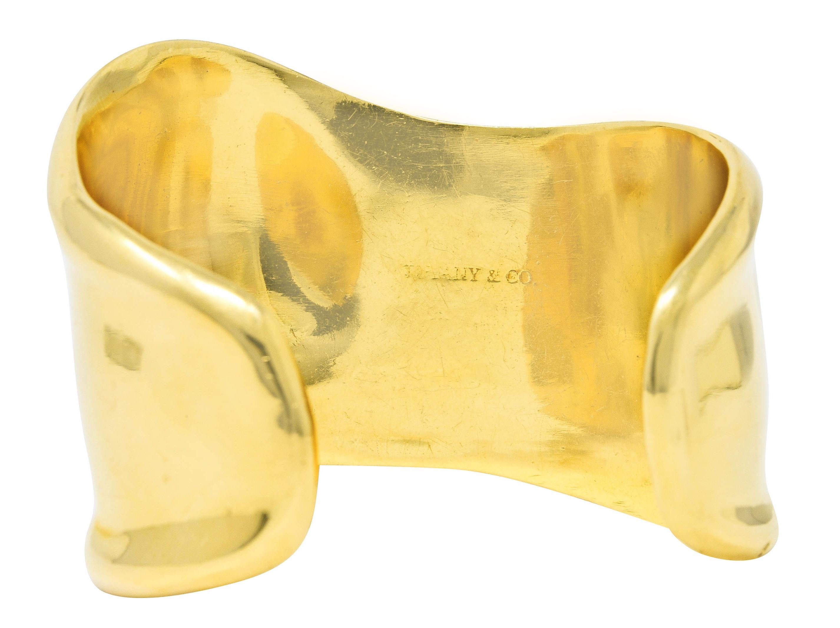 tiffany gold bone cuff