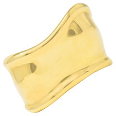 Elsa Peretti Tiffany & Co. Vintage 18 Karat Yellow Gold Bone Cuff Bracelet