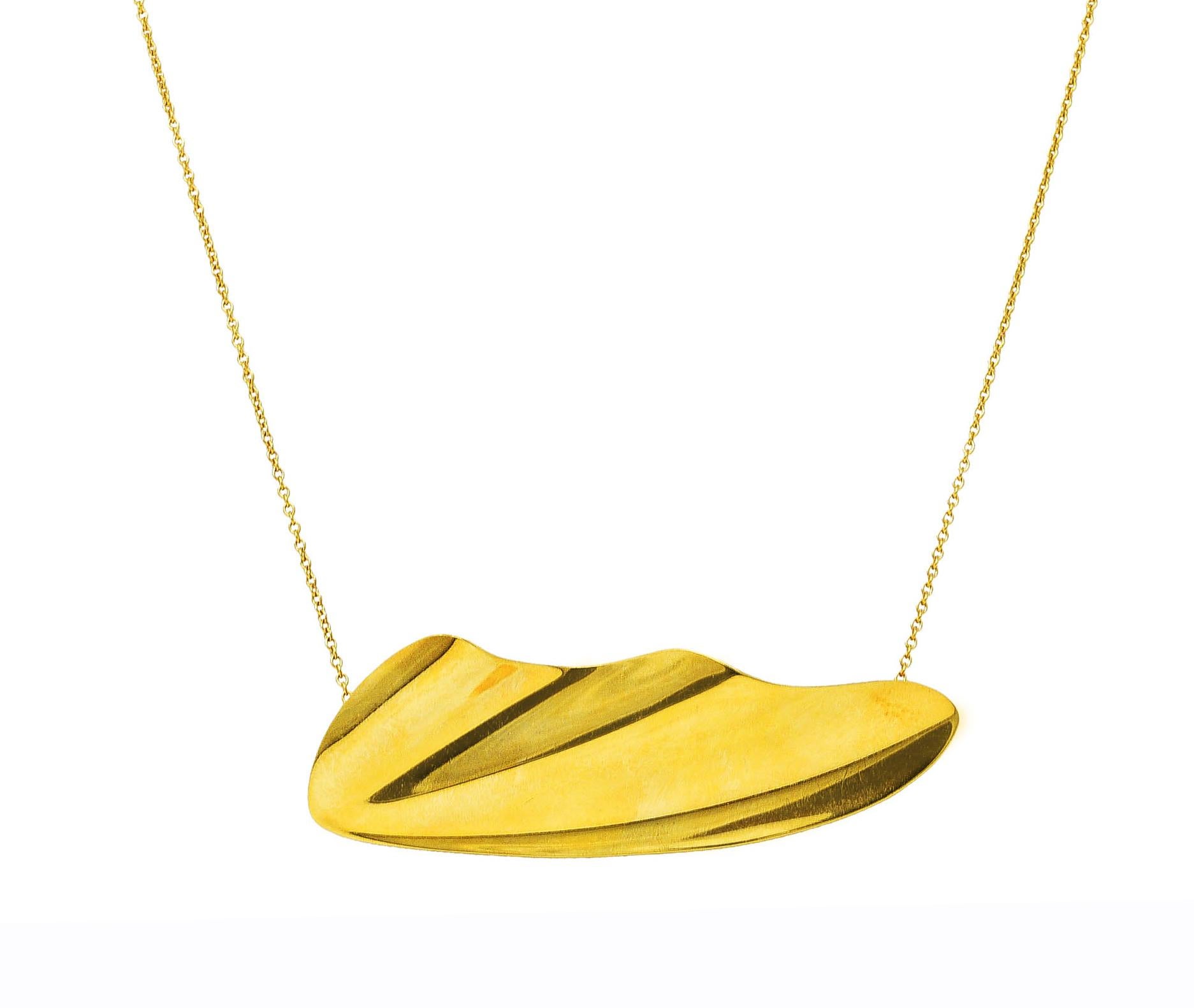 Contemporary Elsa Peretti Tiffany & Co. Vintage 18 Karat Yellow Gold High Tide Necklace