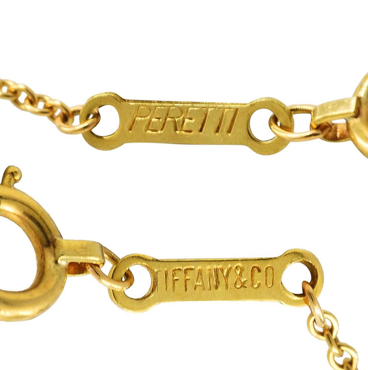 Women's or Men's Elsa Peretti Tiffany & Co. Vintage 18 Karat Yellow Gold High Tide Necklace