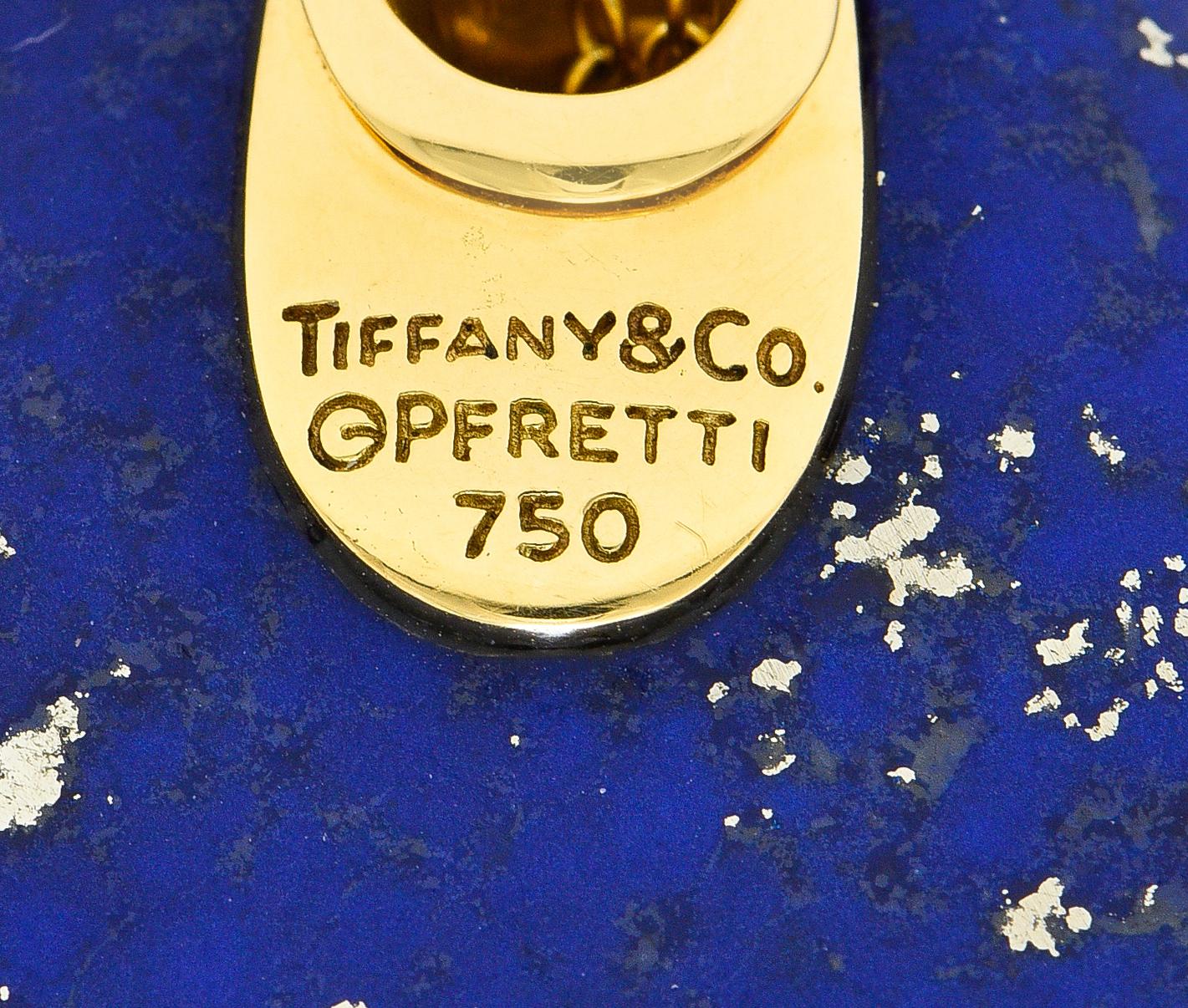 Elsa Peretti Tiffany & Co. Vintage Lapis 18 Karat Yellow Gold Touchstone Ring In Excellent Condition In Philadelphia, PA