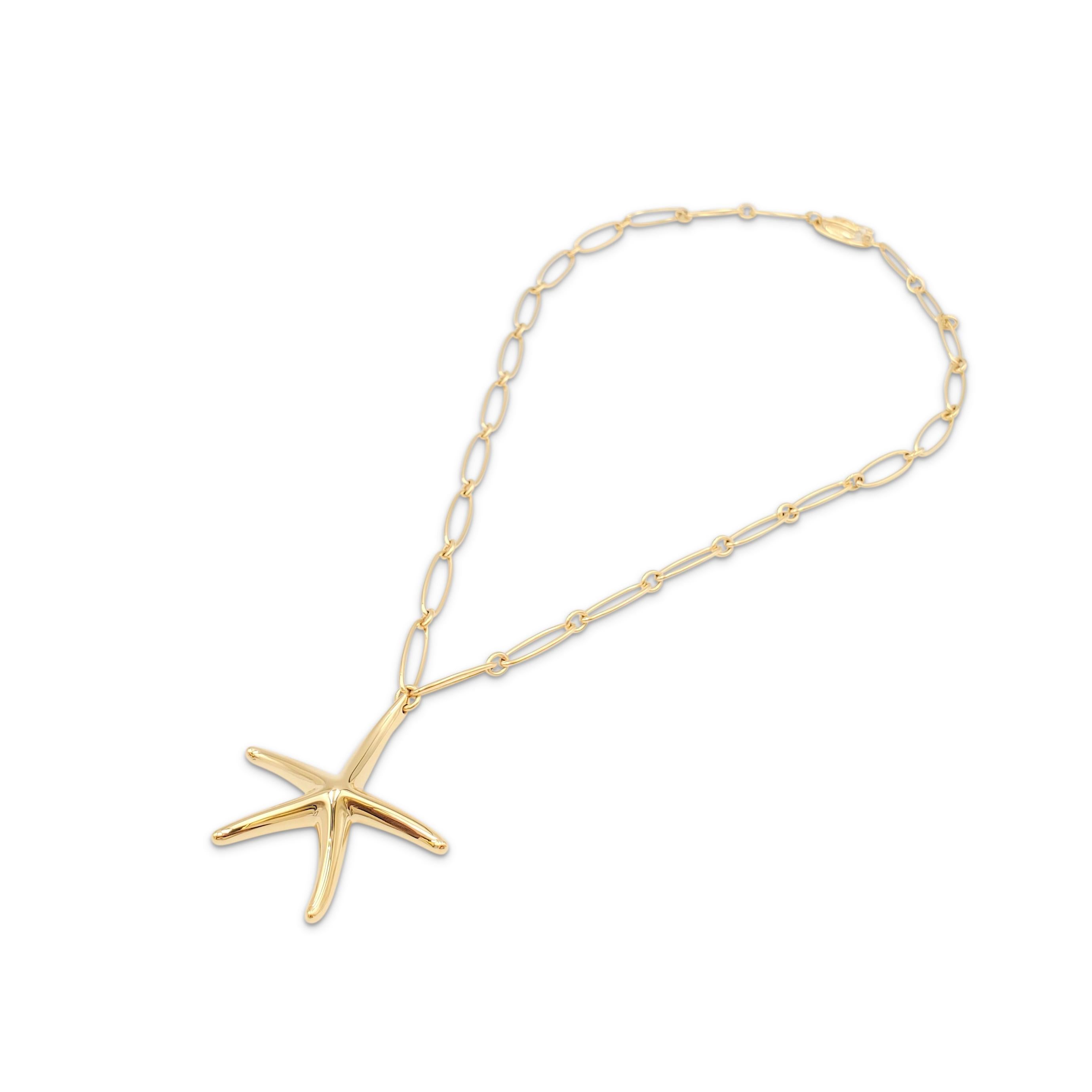 gold starfish necklace tiffany