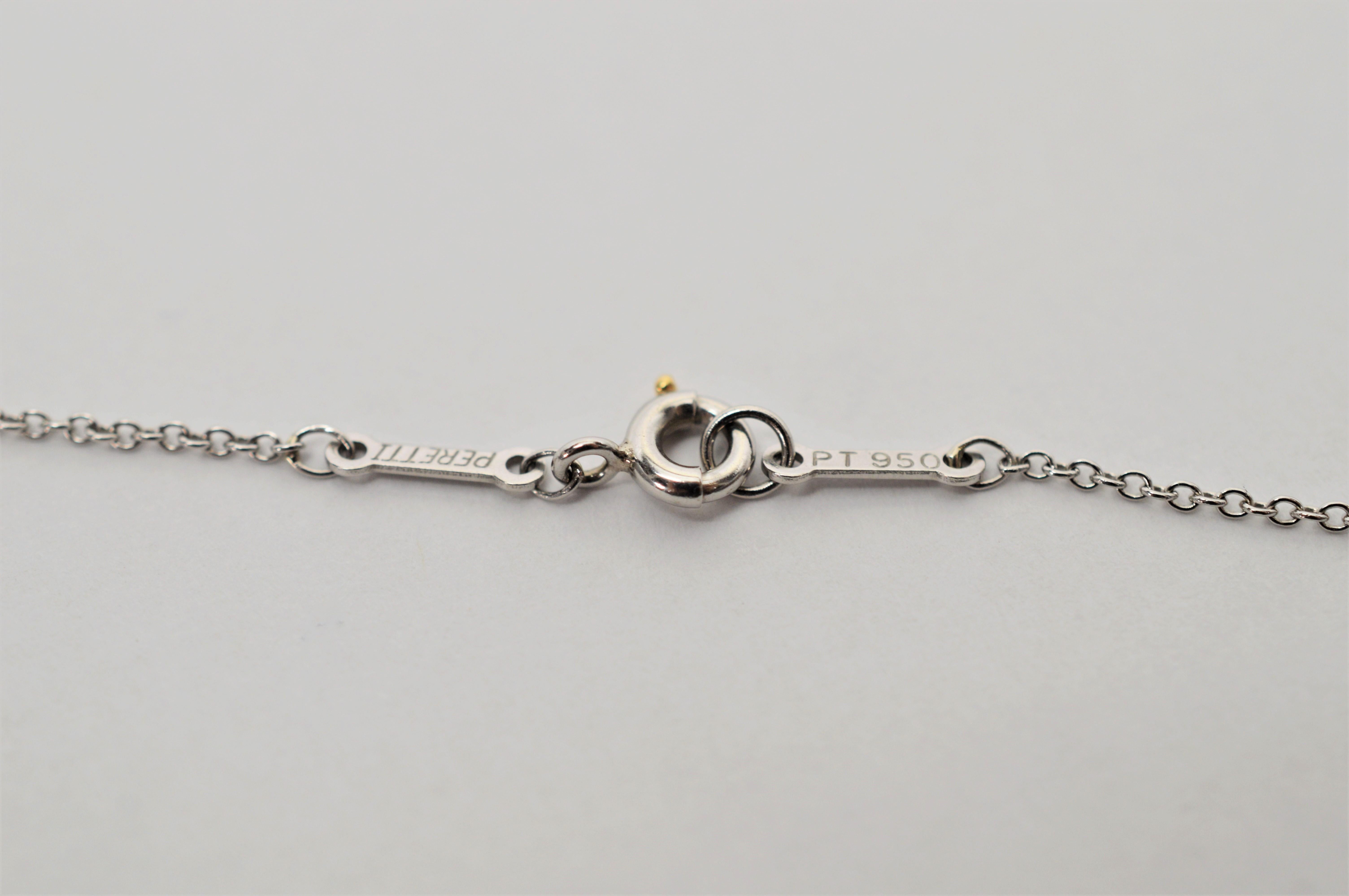 Women's Elsa Peretti Tiffany & Co. Platinum Diamond Station Chain Necklace