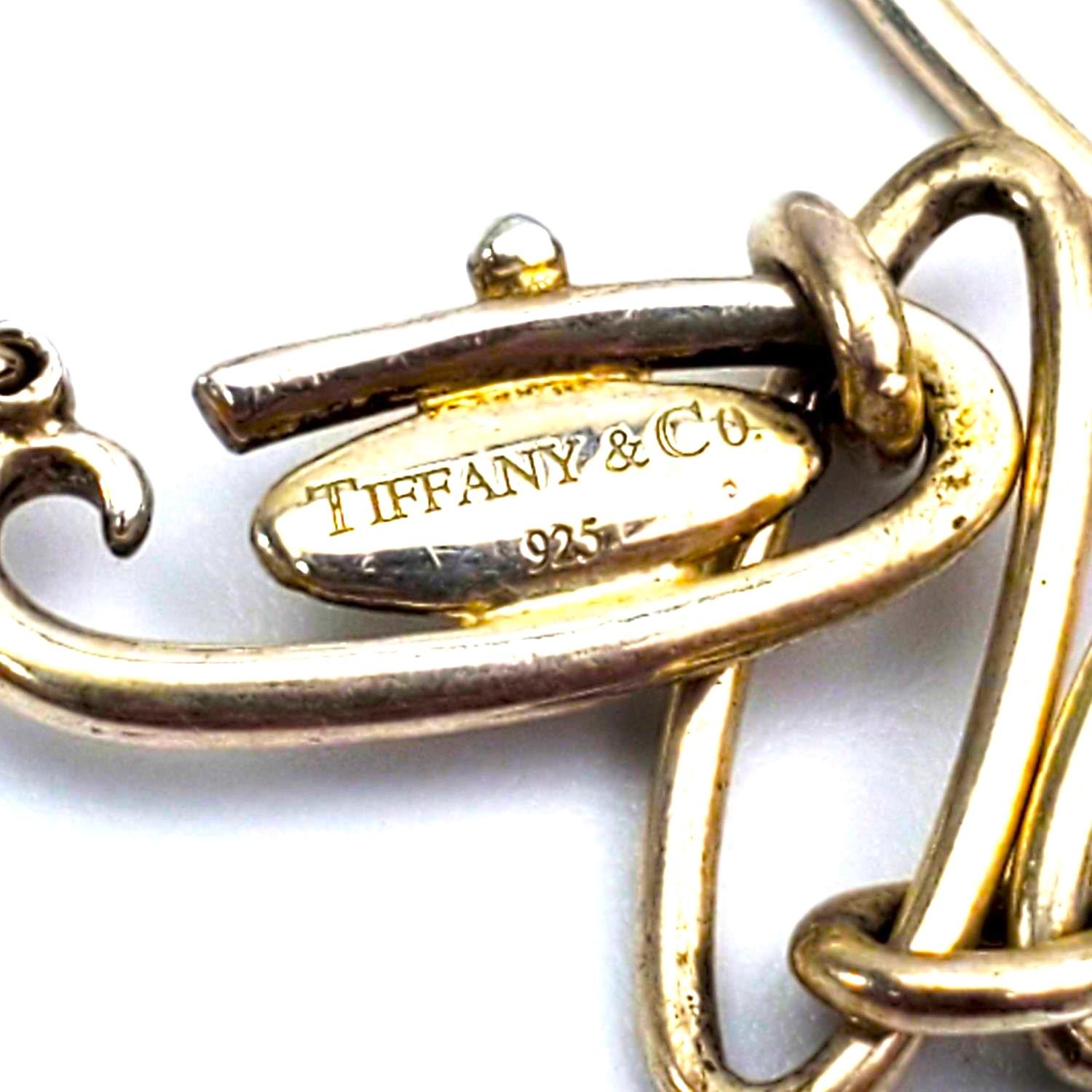 Elsa Peretti Tiffany Gold Tone Silver Oval Link Bracelet with Starfish Charm In Good Condition In New York, NY