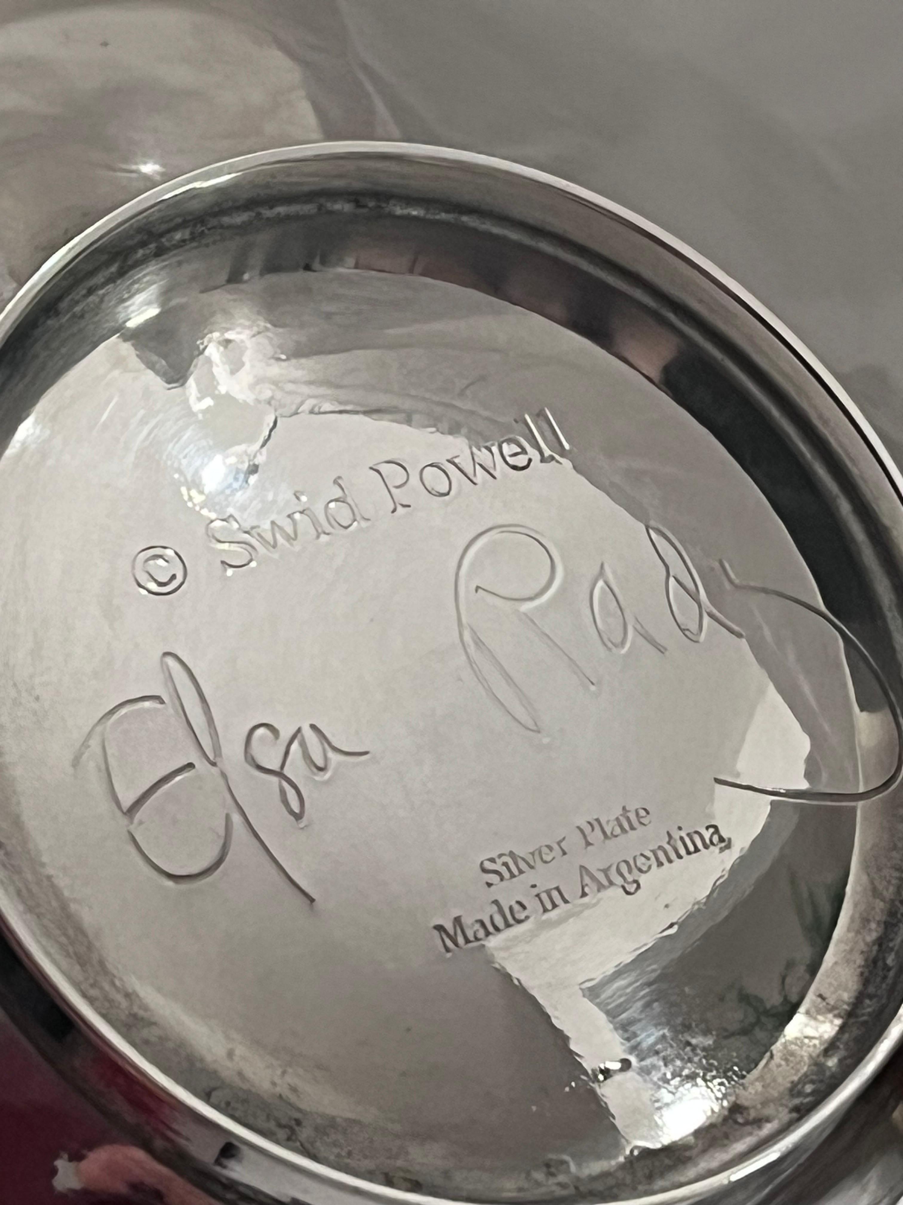 Elsa Rady for Swid Powell Silver Plate Post Modern Form Bowl or Vessel Argentina In Good Condition For Sale In Atlanta, GA