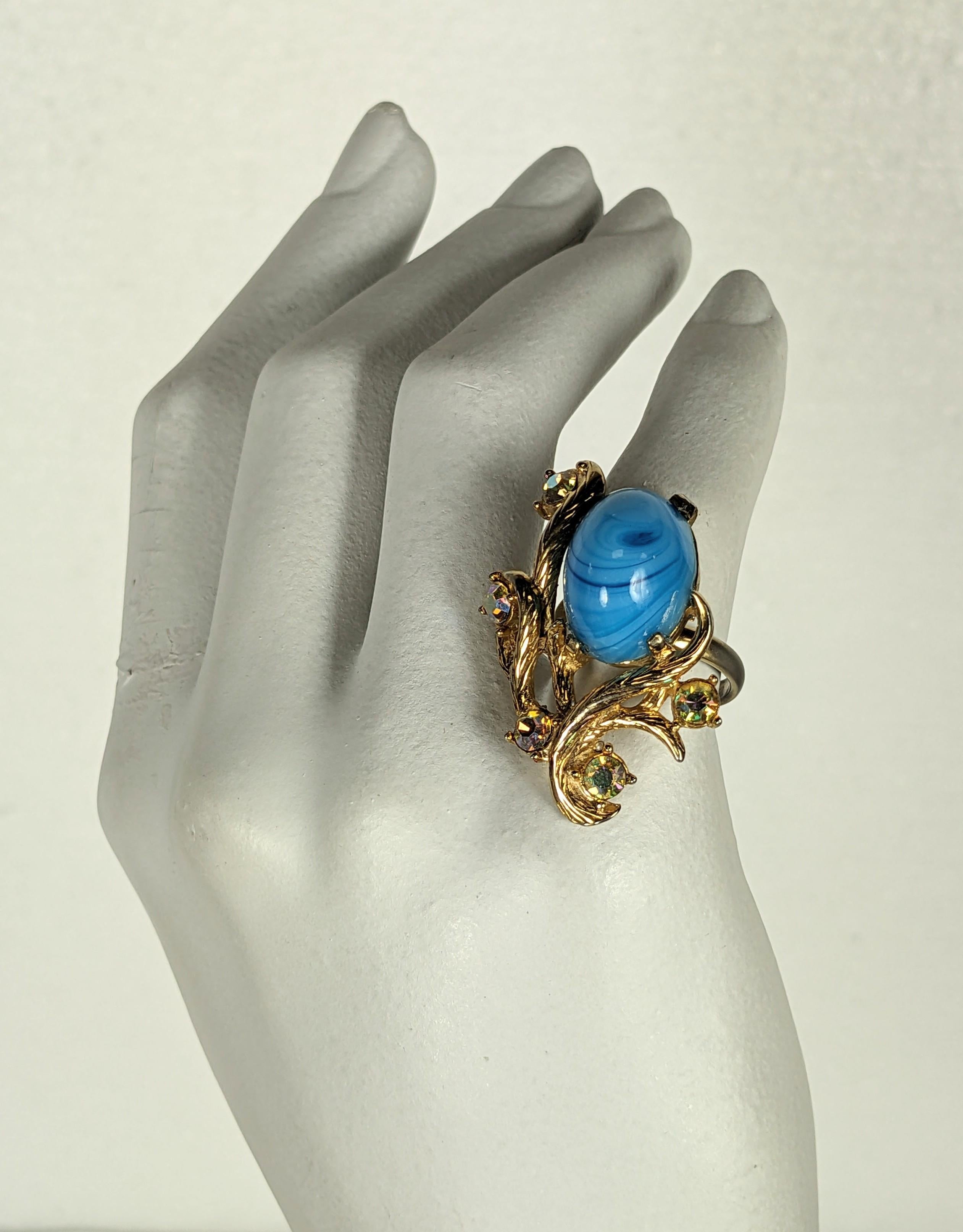 Women's Elsa Schiaparelli Turquoise Cocktail Ring For Sale