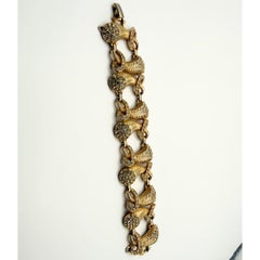 Elsa Schiaparelli Vintage-Armband „Cornucopia“ mit Kristallen, 1950er Jahre