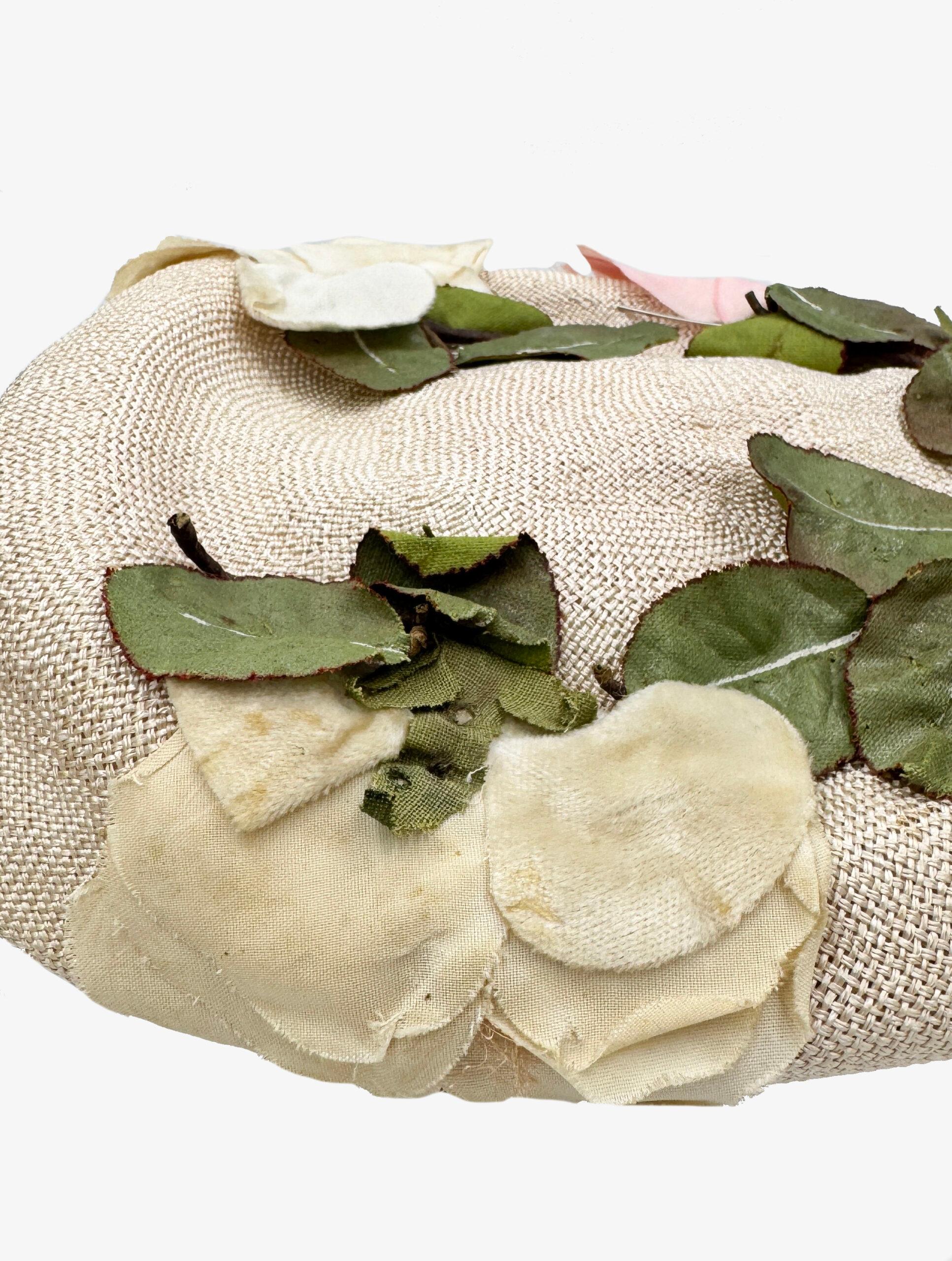 Beige Cappello vintage Elsa Schiaperelli, anni '50 in vendita