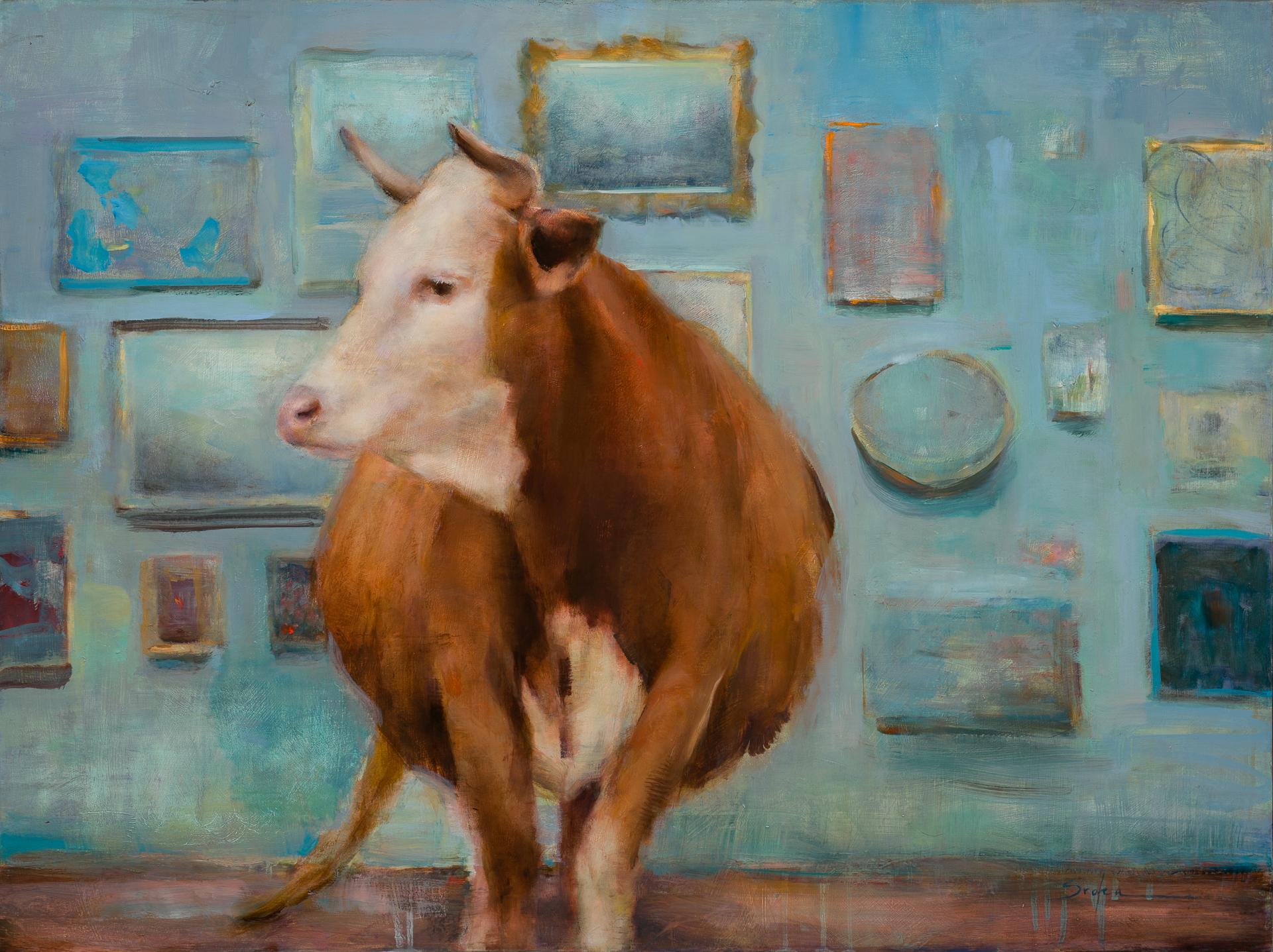 "Mr. Hitchcock" (2025) Expressionist Animal Portrait, Original Oil Painting