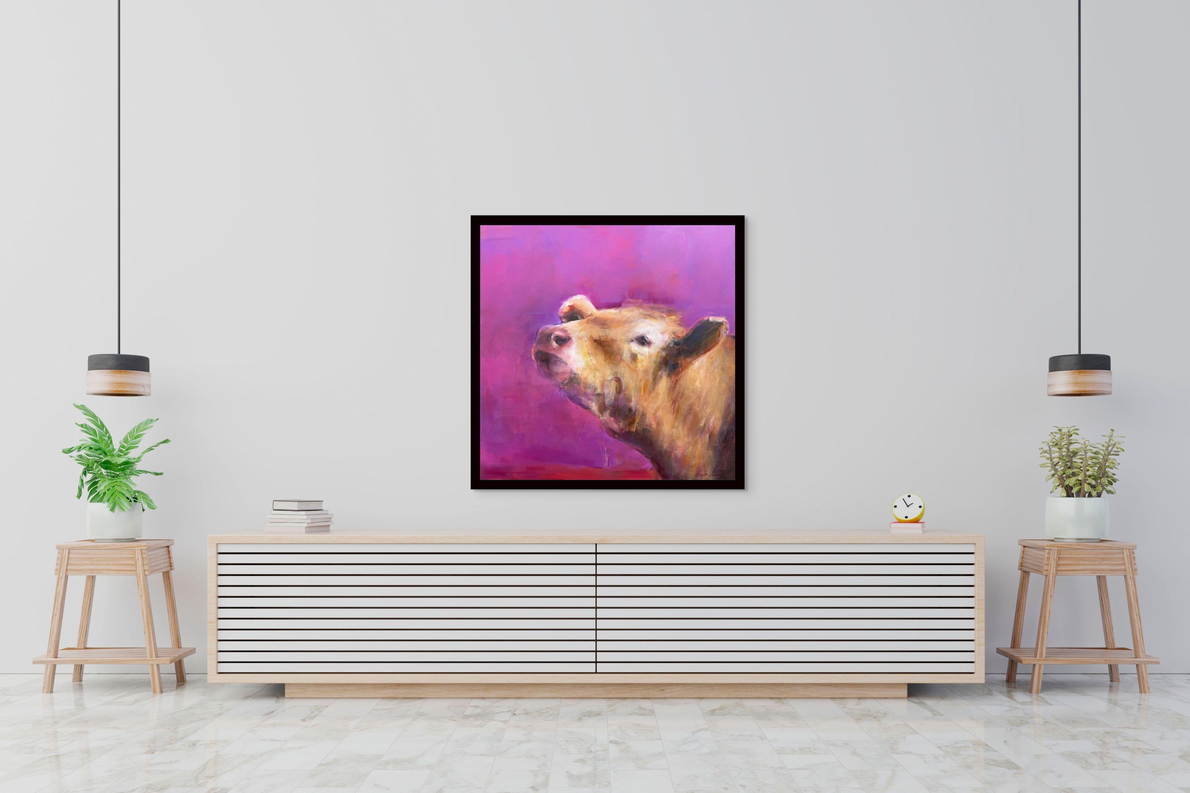 Peppercorn 111 (2024) Expressionist Animal Portrait, Original Oil Painting For Sale 2