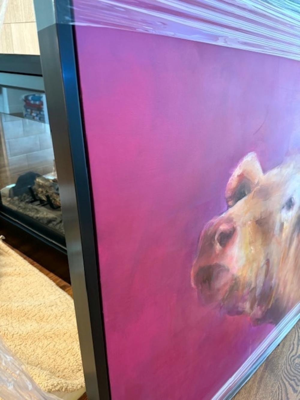 Peppercorn 111 (2024) Expressionist Animal Portrait, Original Oil Painting For Sale 4