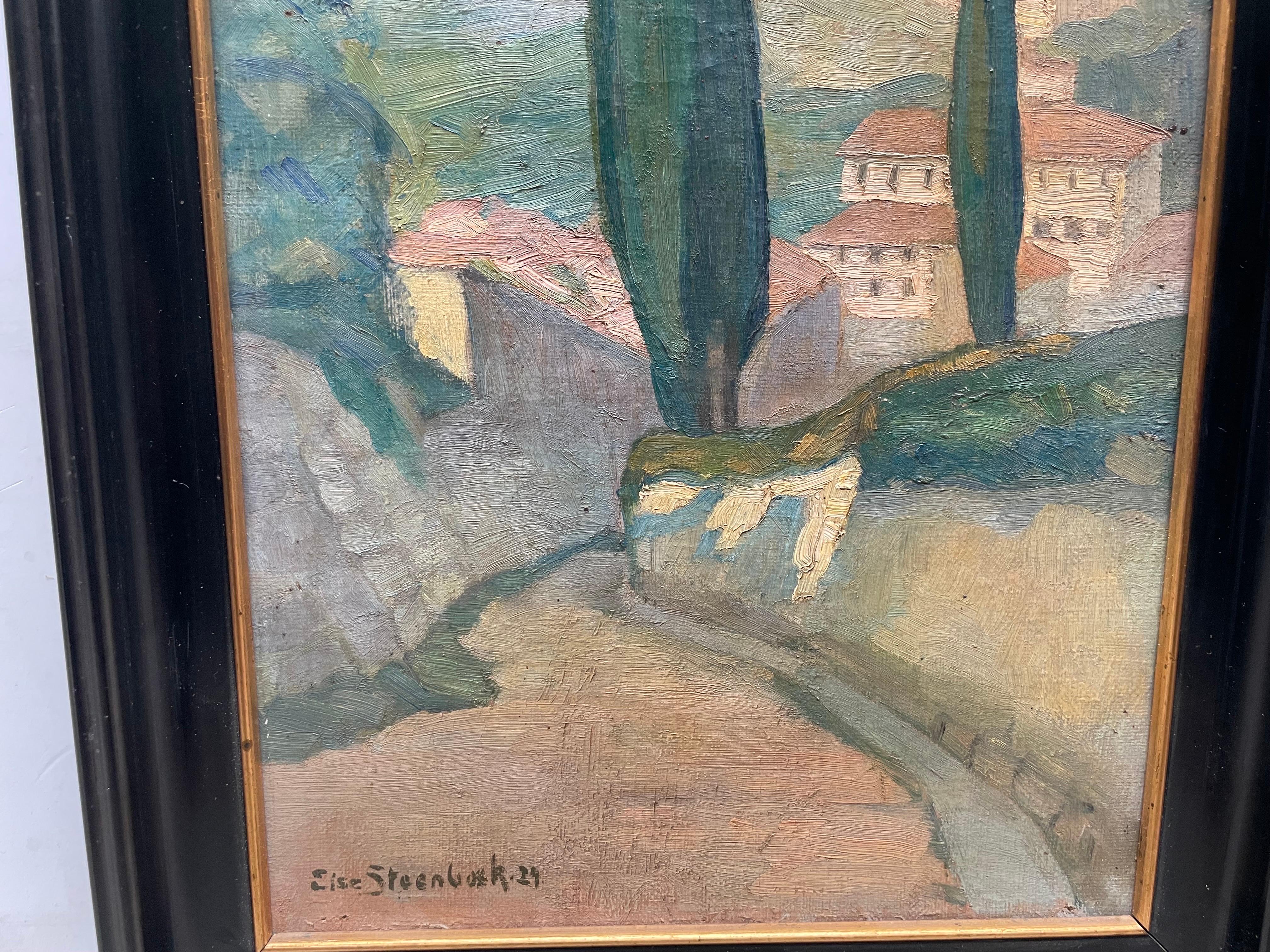 A rediscovered Danish female painter wit this motif from Italy.
