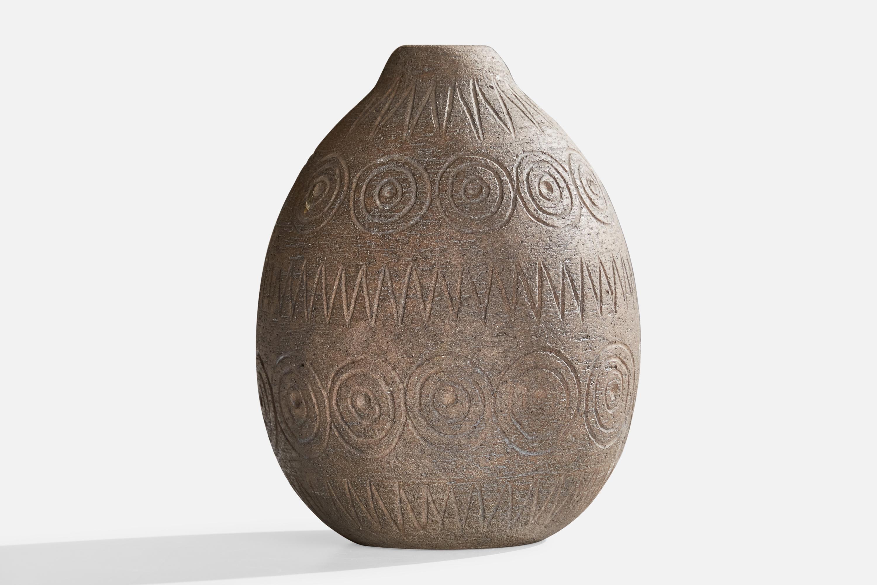 Suédois Elsi Borelius, vase, céramique, Suède, 1970 en vente