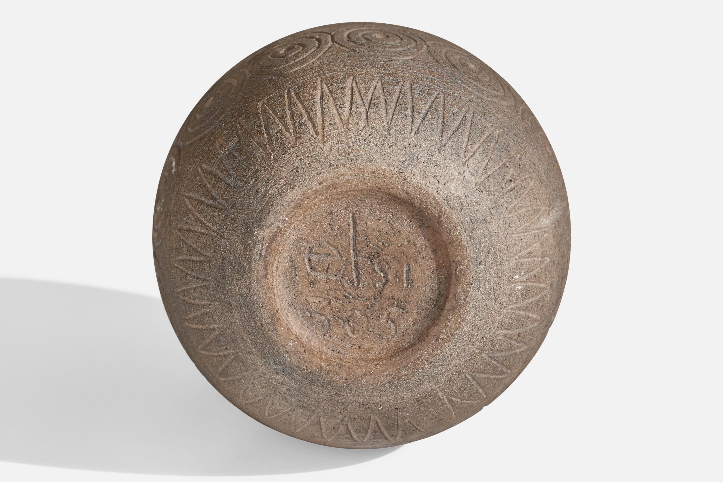 Elsi Borelius, vase, céramique, Suède, 1970 en vente 1