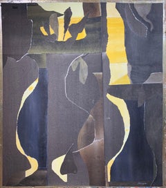 Three Black Vases (abstract expressionist still life)