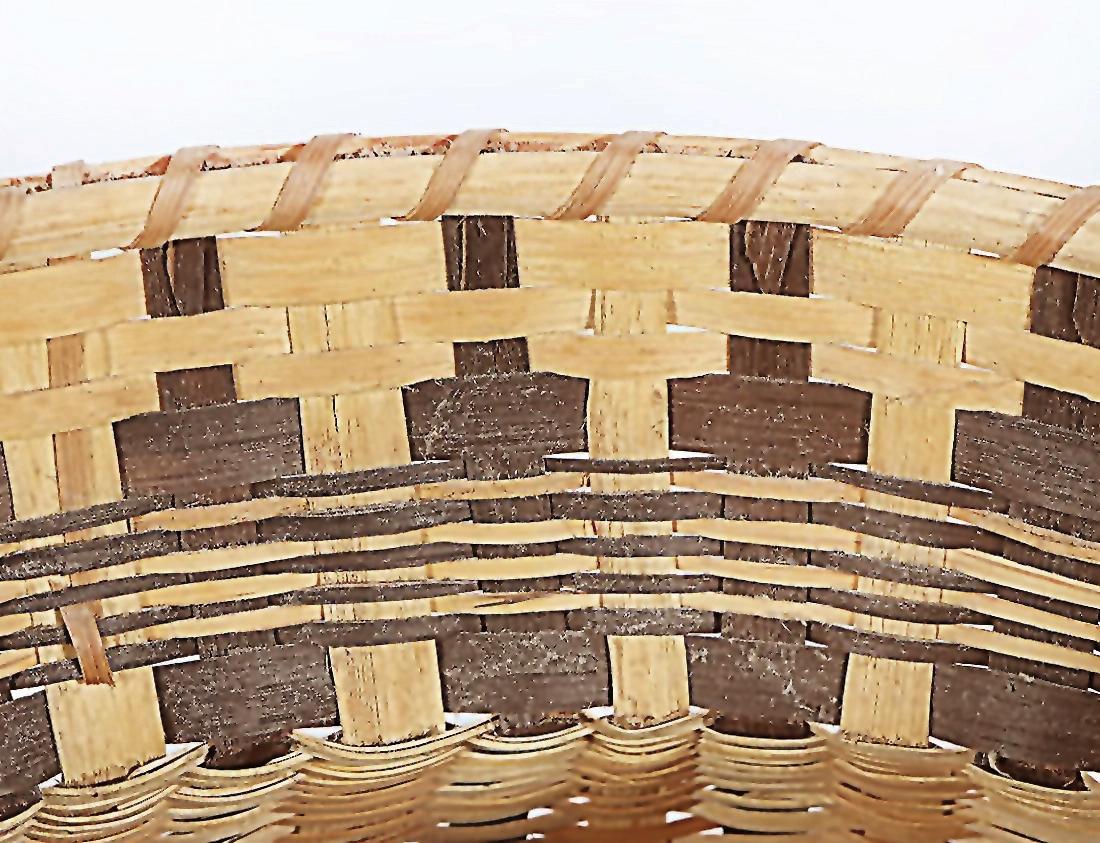 Elsie Watty Native American Hand-woven Crafted Basket, White Oak For Sale 1