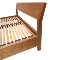 Cama Elsley, Madera de cerezo, Somier, Respaldo inclinado, King