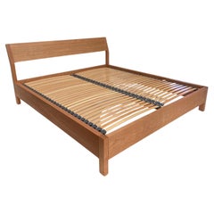 Elsley Bed, Cherry wood, Sprung slat, Slanted back, King
