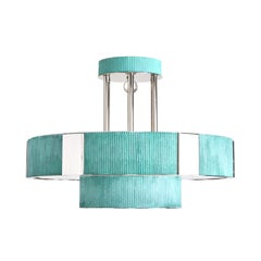 Eltham II Pendant in Verdigris and Nickel by David Duncan Studio