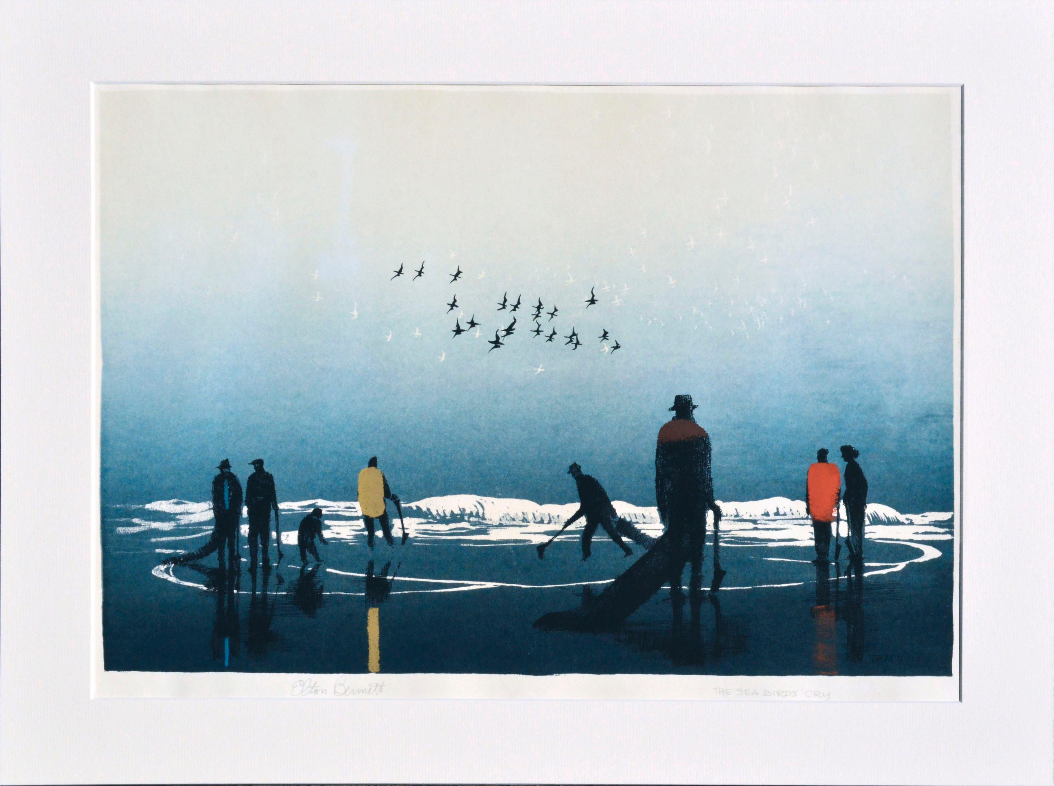 Elton Bennett Figurative Print - The Seabirds' Cry