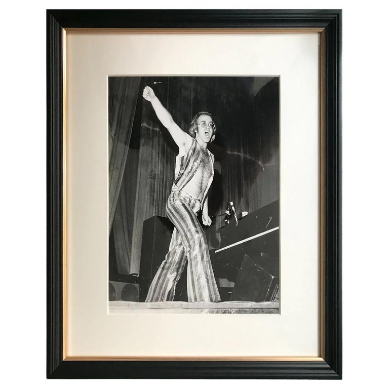 Elton John, Framed Poster, 1970's For Sale at 1stDibs