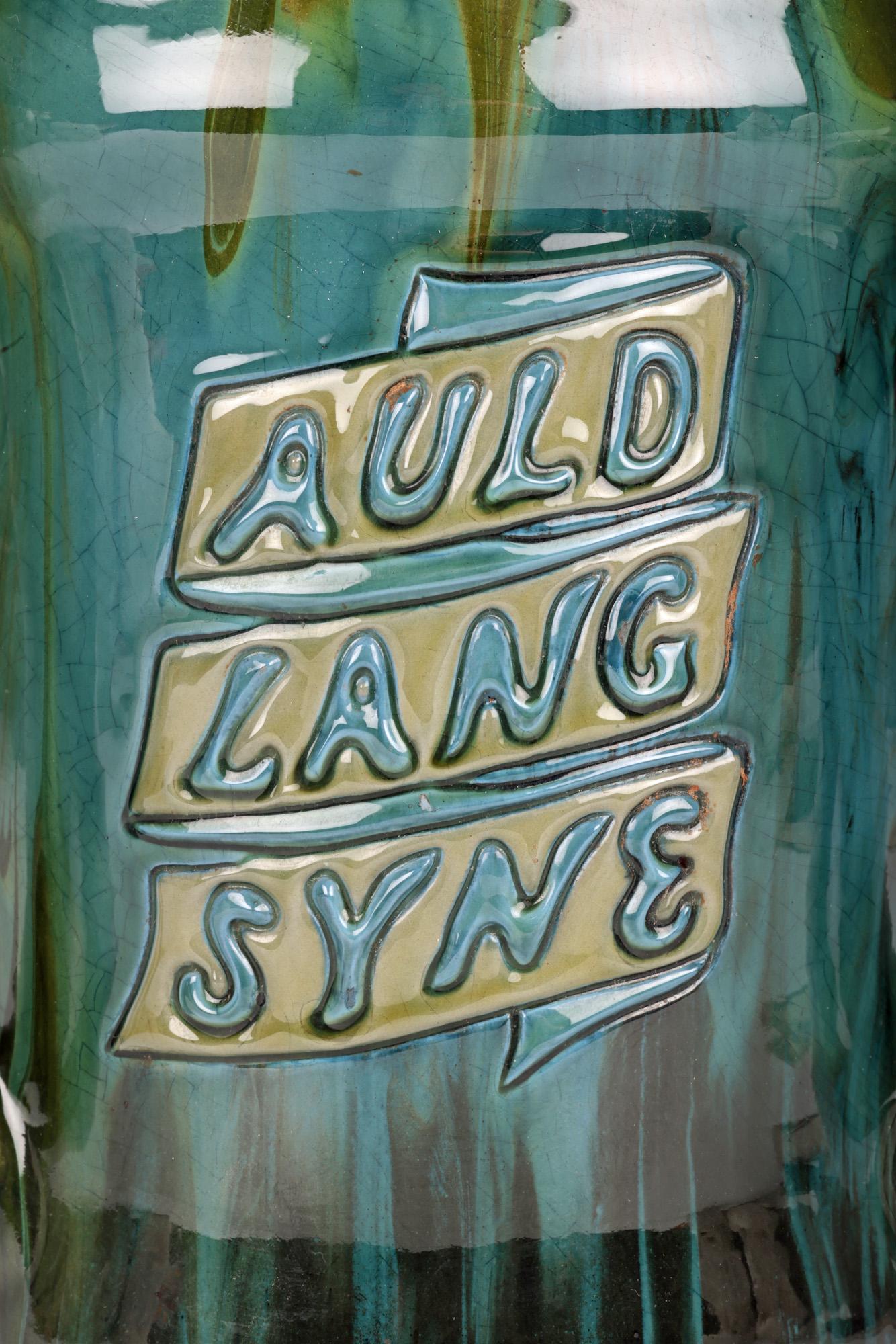 Glazed Elton Ware Arts & Crafts Auld Lang Syne Large Pottery Tyg