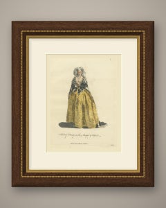 Eltruda in the Masque of Alfred, Georgian Stage Costume, Jefferys Print, 1757