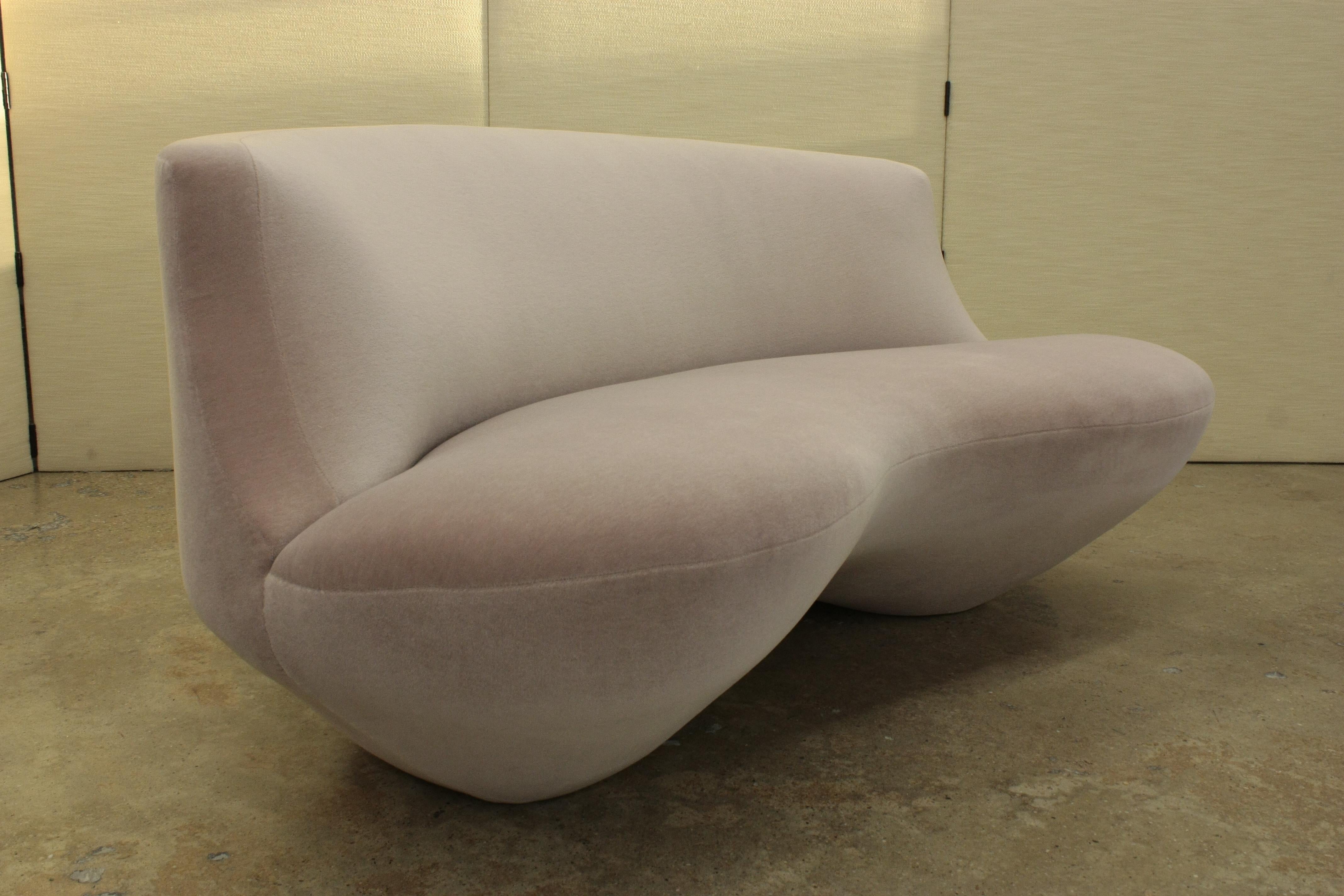Mohair Elune Sofa Designed by Joshua David Home and Manufactured by Jouffre For Sale