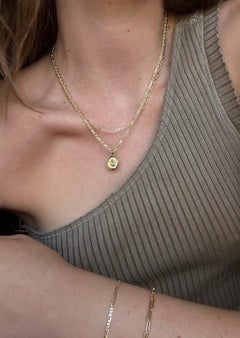 Elusive Diamond Pendant 14k Solid Yellow Gold .015CW