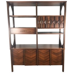 Elusive Kent Coffey Perspecta Double-Sided Room Divider, Sculpted Walnut