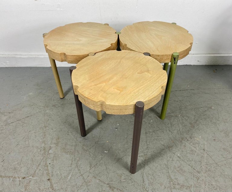 Mid-20th Century Elusive Set 3 Nest / Stackings Tables by Edward Wormley for Dunbar For Sale