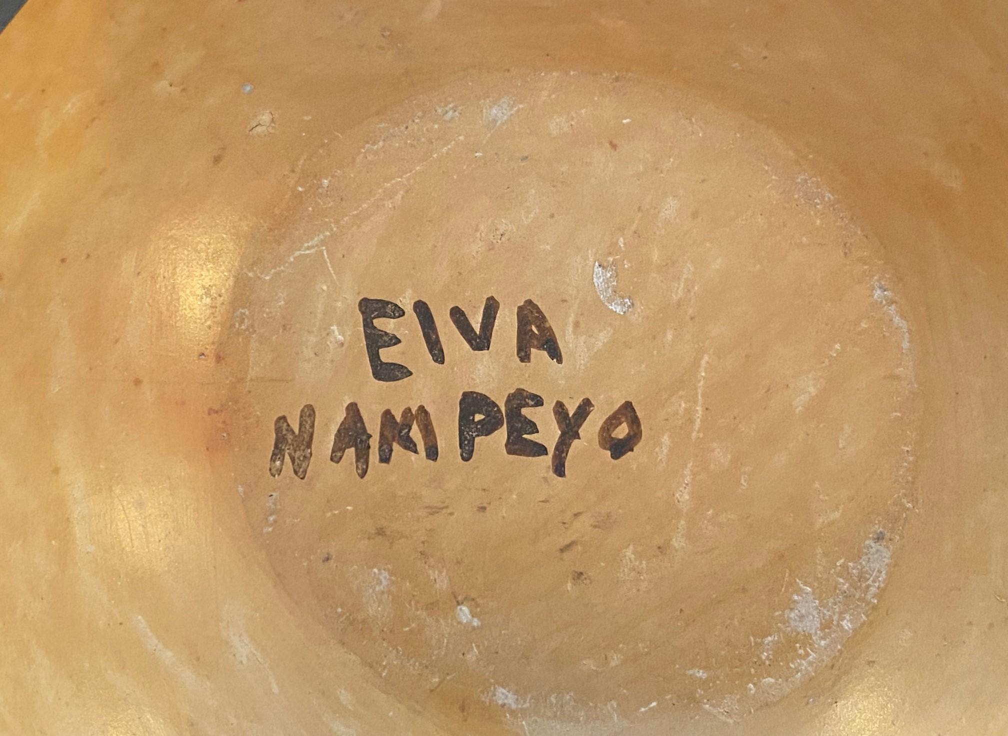 Elva Nampeyo firmata Nativi Americani Indiani Hopi Tewa Pueblo Vaso Ciotola in Ceramica in vendita 4