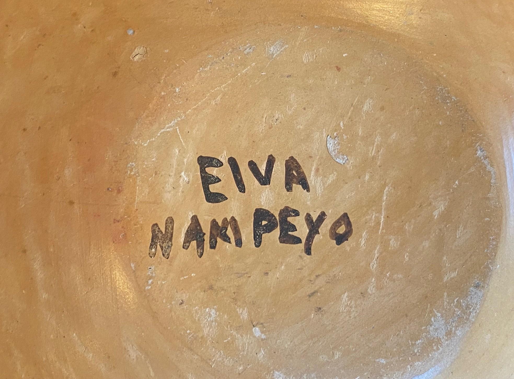 Elva Nampeyo firmata Nativi Americani Indiani Hopi Tewa Pueblo Vaso Ciotola in Ceramica in vendita 12
