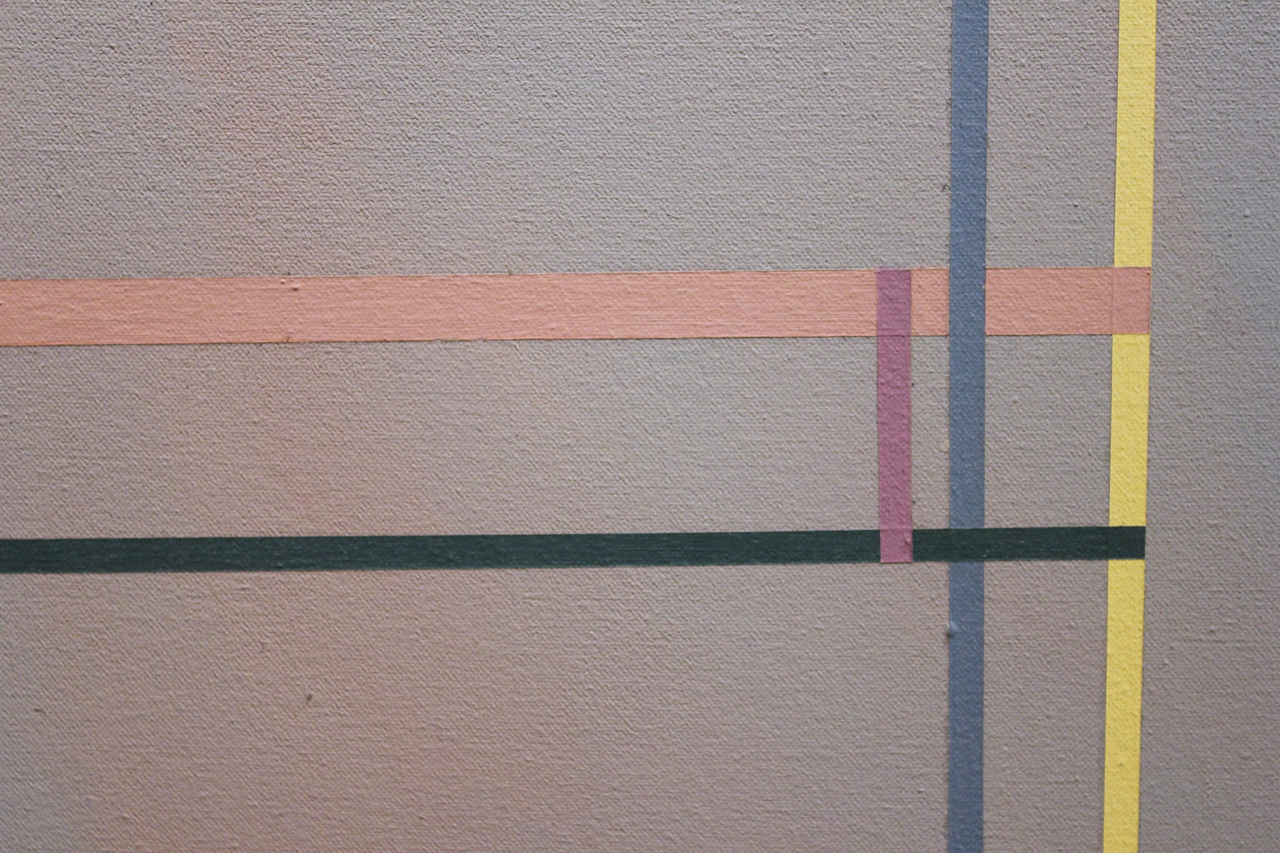 Large Contemporary Geometric Purple Painting 2