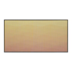 "Manitoba Morning 2" Gelb Orange Colorfield Striped Op Art Abstrakte Malerei