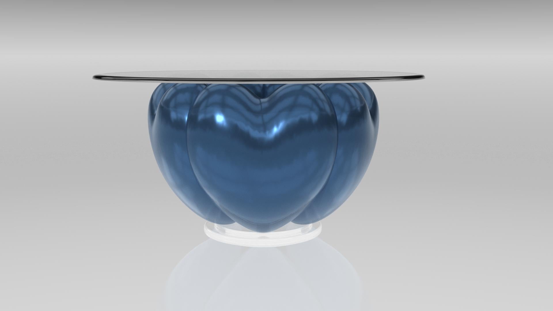 French Elvia 5 hearts Lunar Blue (w/o top) For Sale