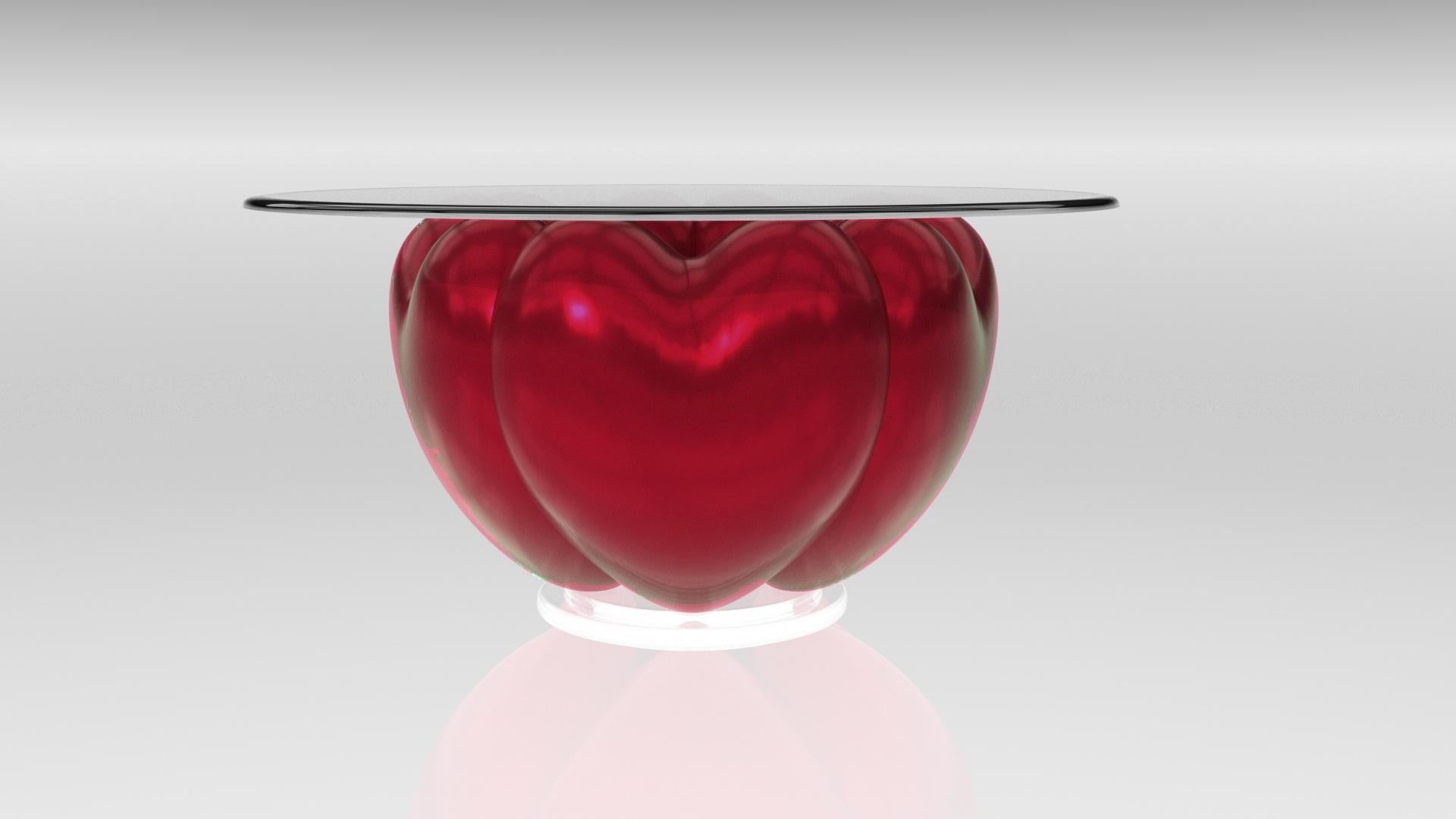 Eje-Design celebrates the universal symbol of love. This sculptural and symbolic creation from the Eje-Design house, as refined as it is poetic, aspires to a world of beauty, love and originality.

Made up of 5 intertwined hearts, the foot of this