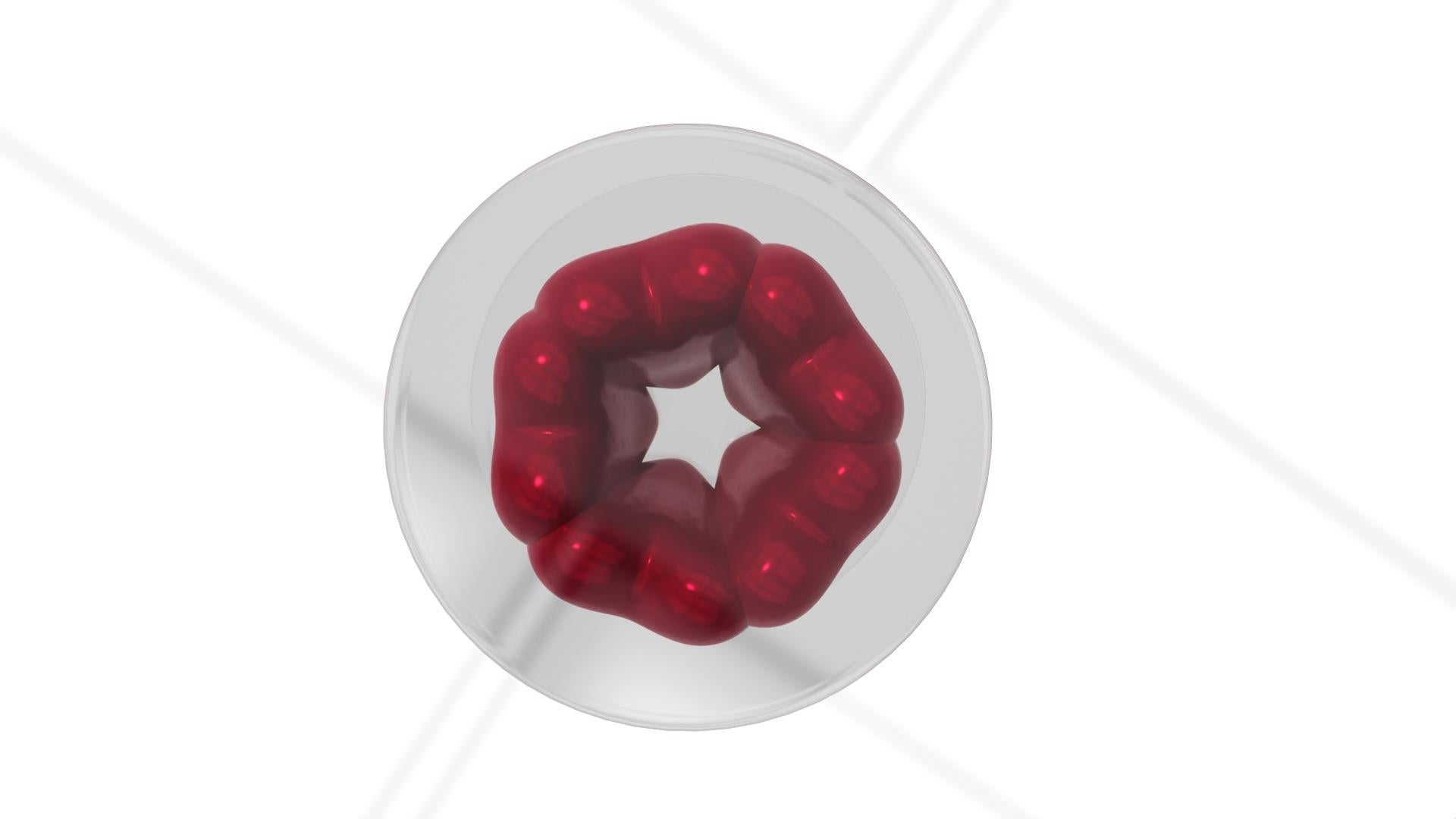 Hand-Crafted Elvia 5 hearts Umbrian Red (w/o top) For Sale