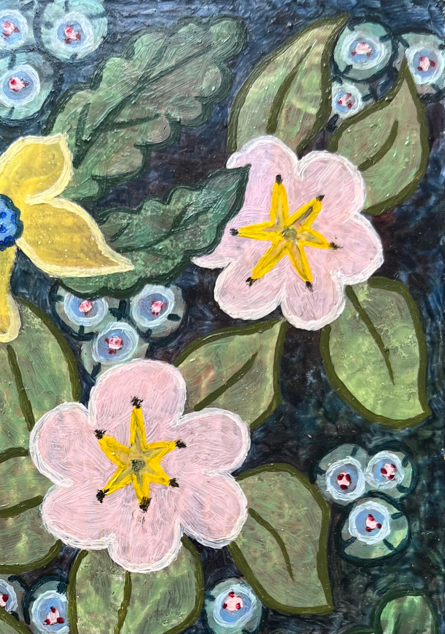 Titolo: Pittura ad olio surrealista britannica degli anni '60 - Studio botanico astratto
Mezzo: Olio su tavola, senza cornice
Dimensioni: 6 altezza x 4 larghezza
Condizioni: Buono 
Provenienza: tutti i quadri che abbiamo di questo artista provengono