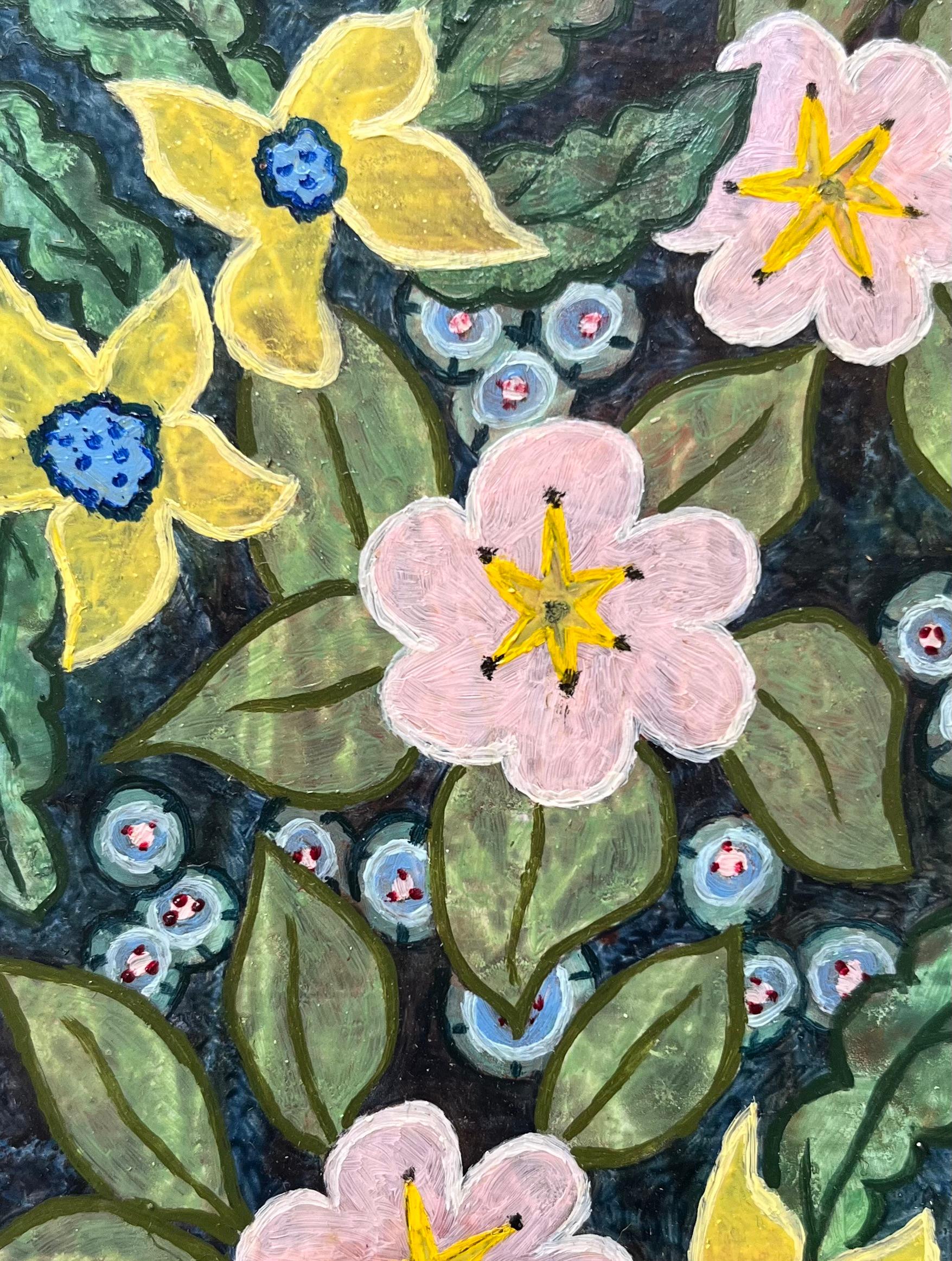 Pittura ad olio surrealista britannica degli anni '60 - Studio botanico astratto in vendita 2