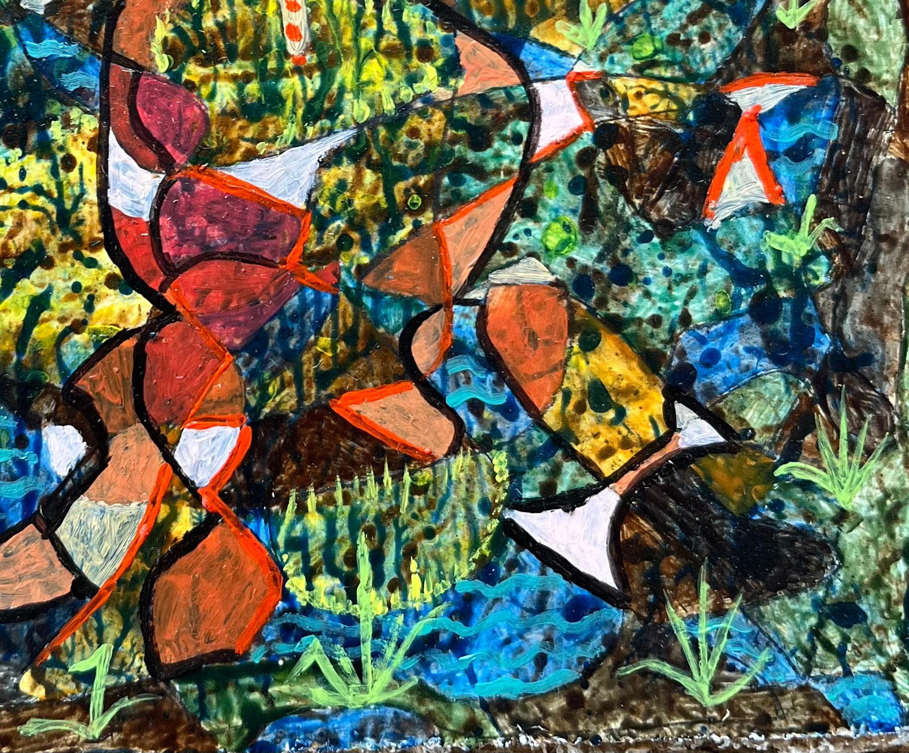 Pintura al óleo surrealista británica de los años 60 - 