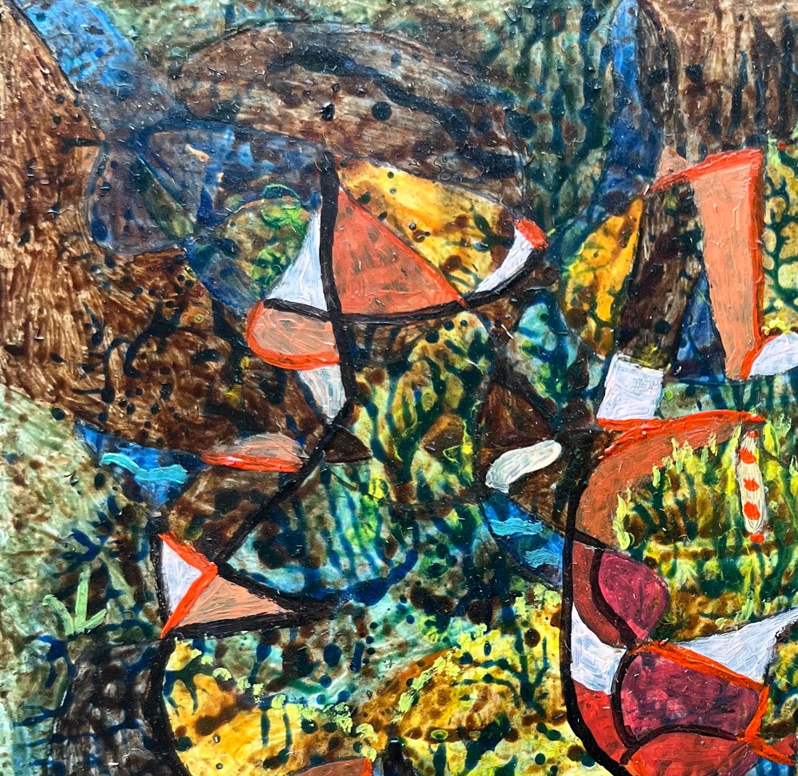 Pintura al óleo surrealista británica de los años 60 - 