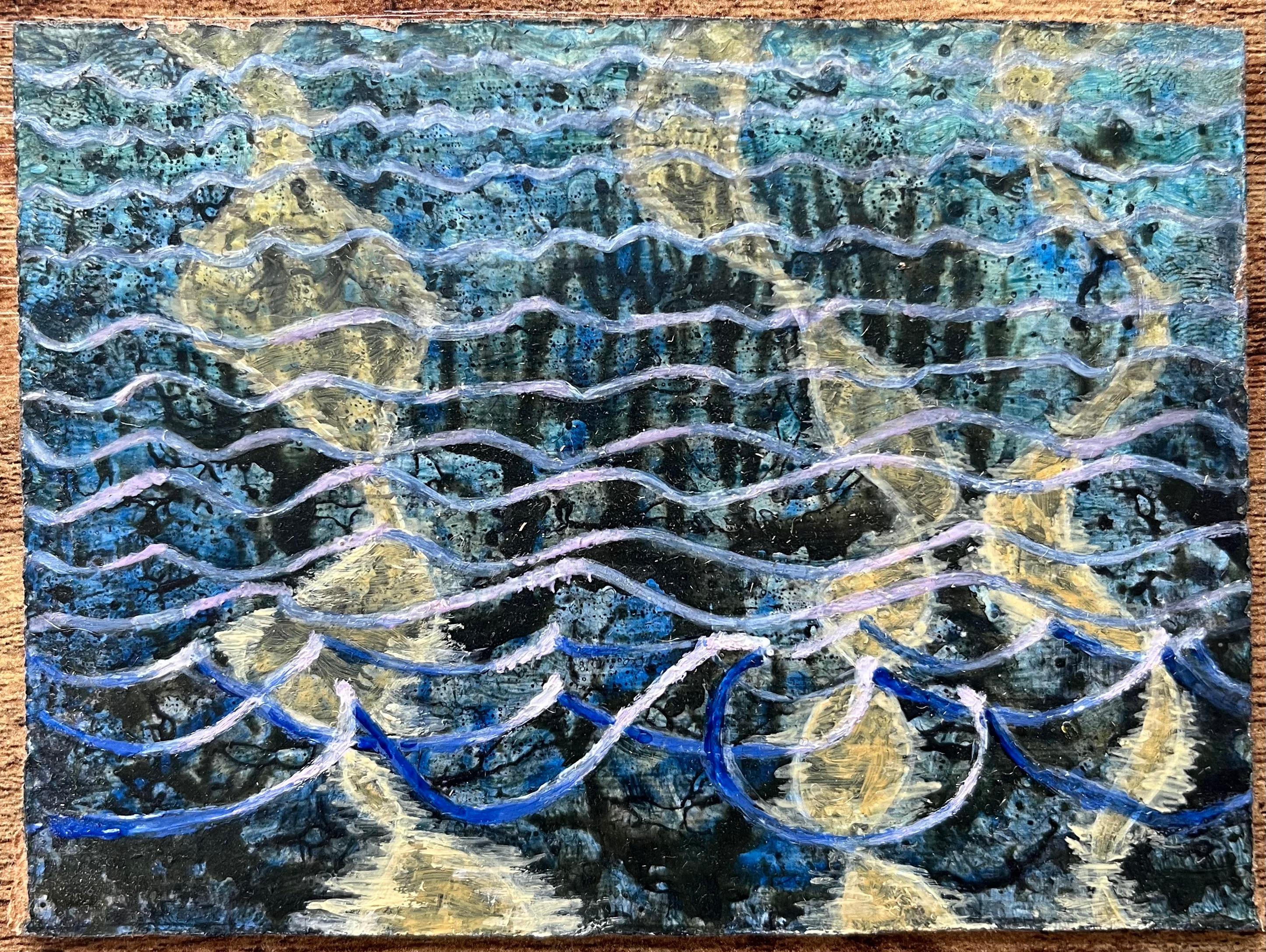 Pintura al óleo surrealista británica de los años 60 - 