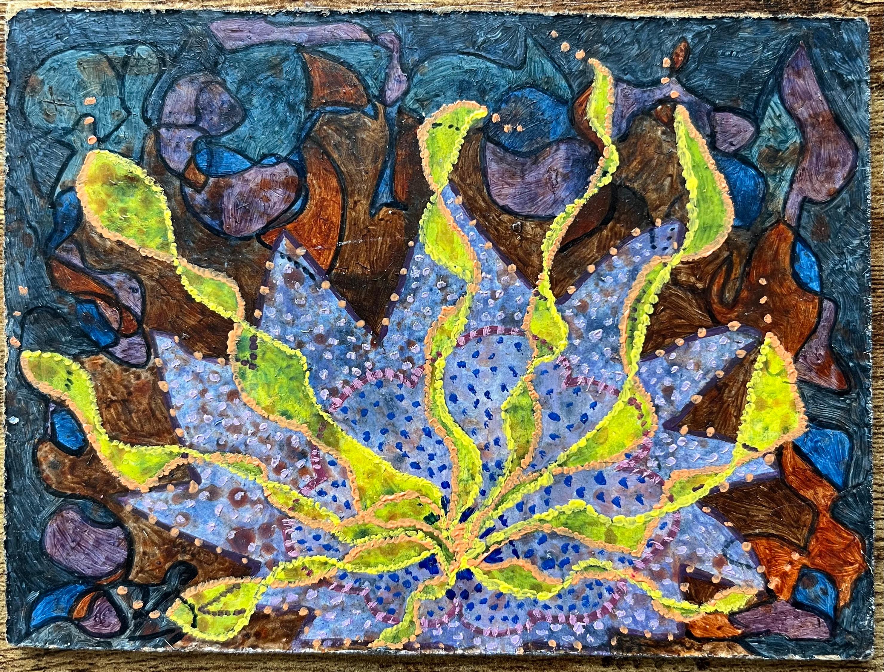 Pittura ad olio surrealista britannica degli anni '60 - Studio astratto 
