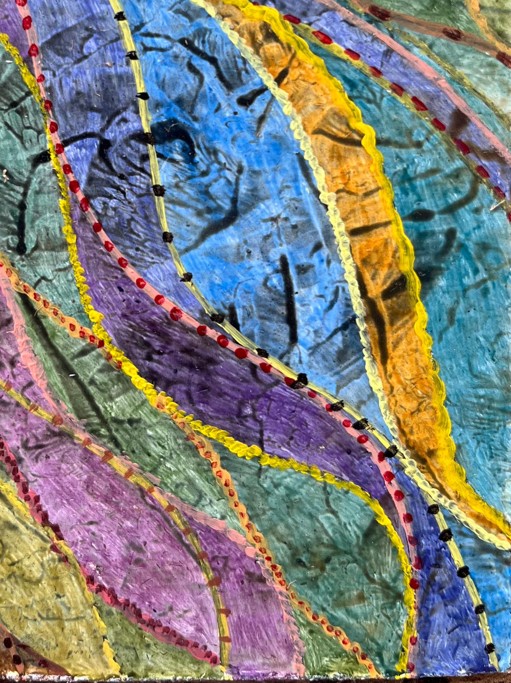 Peinture à l'huile surréaliste britannique des années 1960 - « Cooperation » - Surréalisme Painting par Elvic Steele