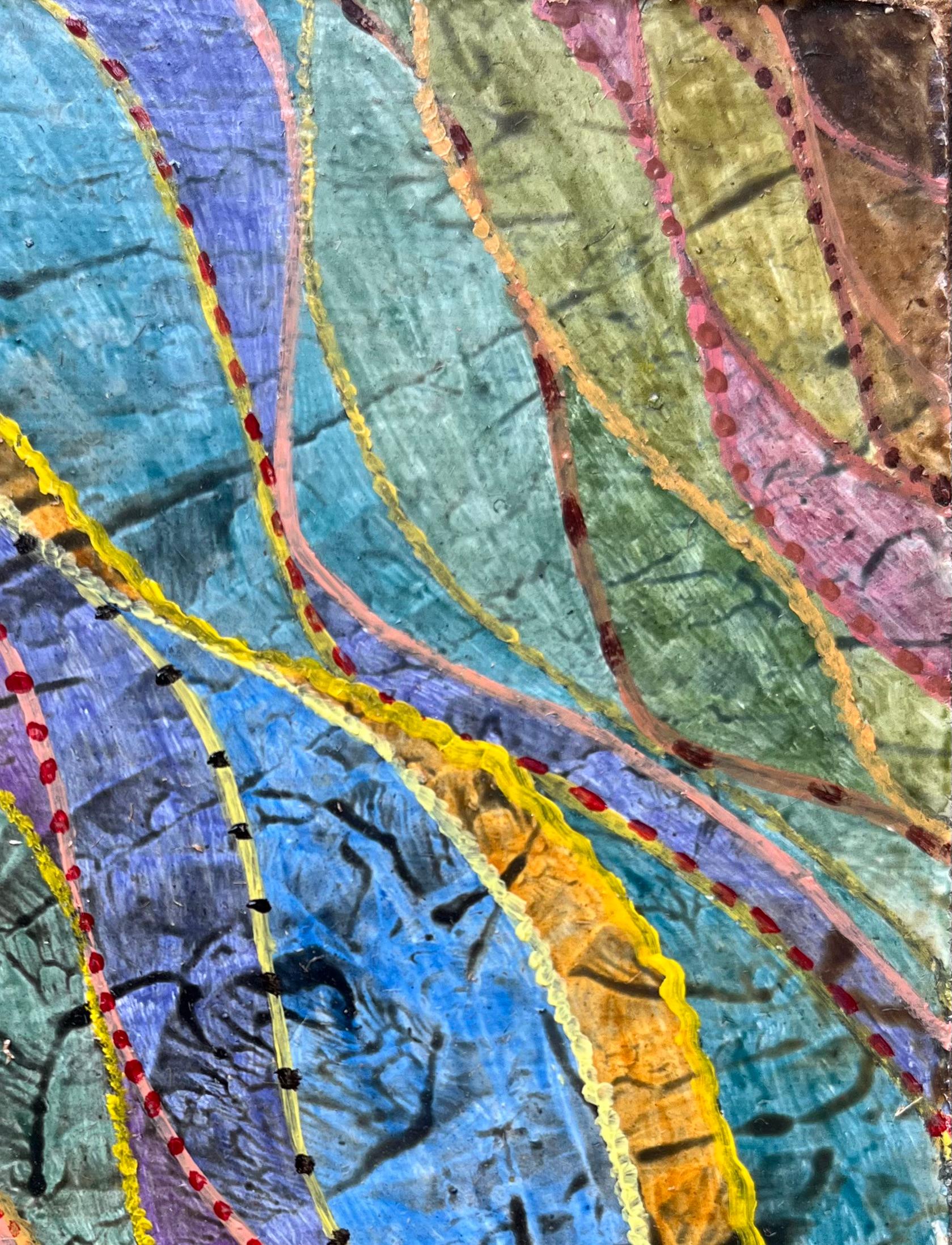 Titre : Peinture à l'huile surréaliste britannique des années 1960 - 