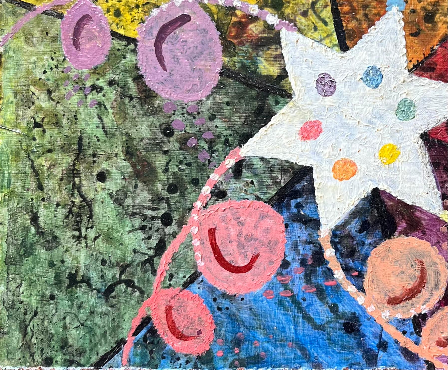 1960's British Surrealist Ölgemälde - 'Farbe Energien' Abstrakt im Angebot 1