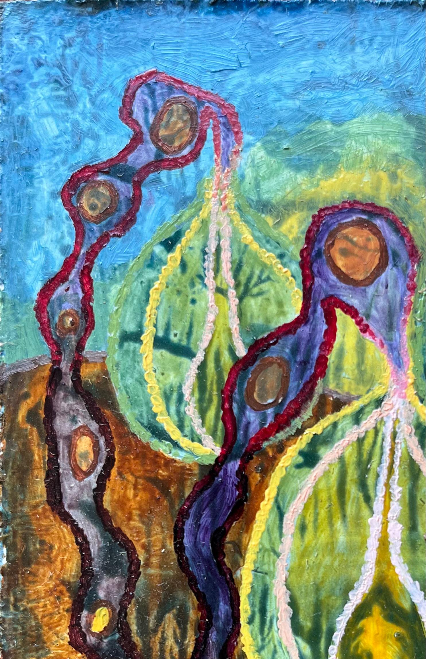 Pittura ad olio surrealista britannica degli anni '60 - 