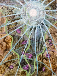 Vintage 1960's British Surrealist Oil Painting - 'Dreams Beneath the Moon' Abstract